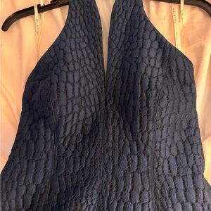 Elegant Blue Textured Dress